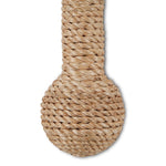 baton-like abaca rope wrapped wall sconce ivory rectangular shade