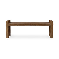 bench reclaimed wood chunky natural finish