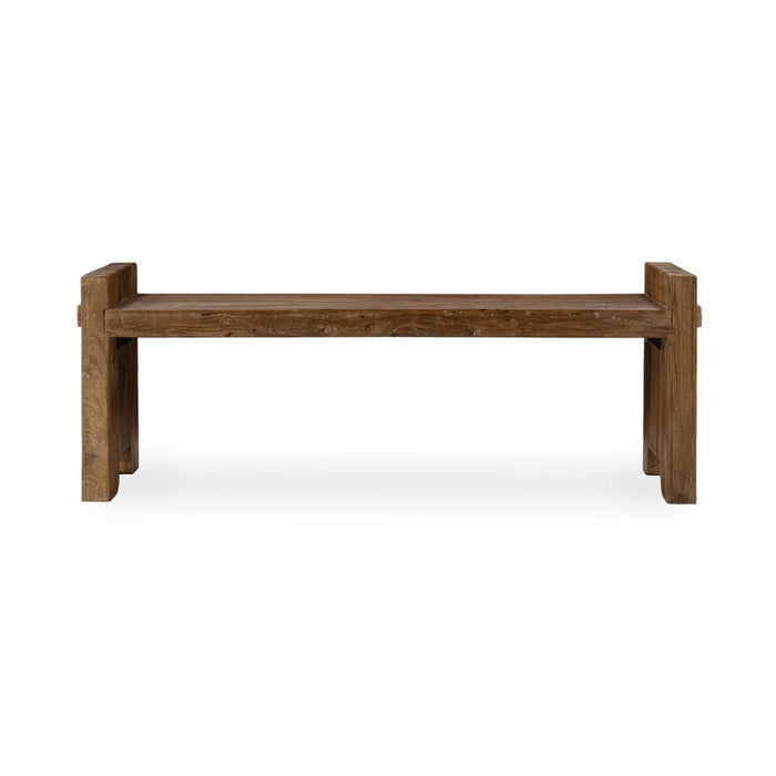 bench reclaimed wood chunky natural finish