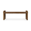 bench reclaimed wood chunky natural finish