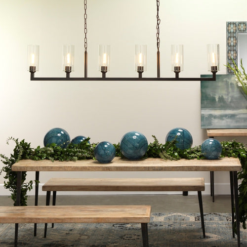 chandelier six bulb oil rubbed bronze 