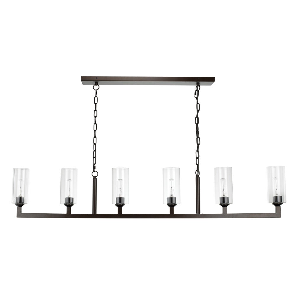 chandelier six bulb oil rubbed bronze 