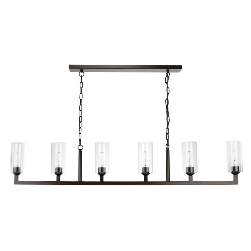 chandelier six bulb oil rubbed bronze 