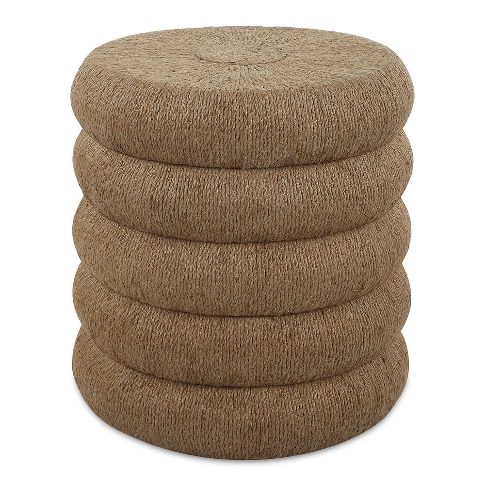 side table rustic charm natural braided rope 