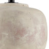 round concrete base table lamp beige linen shade