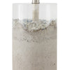 tall cylinder concrete table lamp black shade