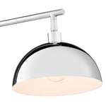 polished nickel adjustable modern desk lamp dome shade