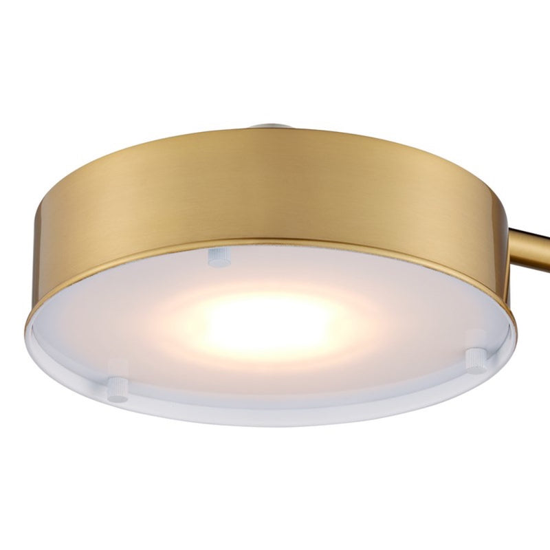 modern desk lamp LED bulb brushed brass dimmable