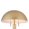 travertine base table lamp brass dome shade