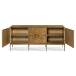 cabinet hardwood solids two drawer metal base brass