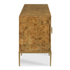 cabinet hardwood solids two drawer metal base brass