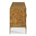 cabinet hardwood solids two drawer metal base brass