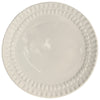 cream melamine dinner plate dotted edge