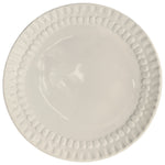 cream melamine dinner plate dotted edge
