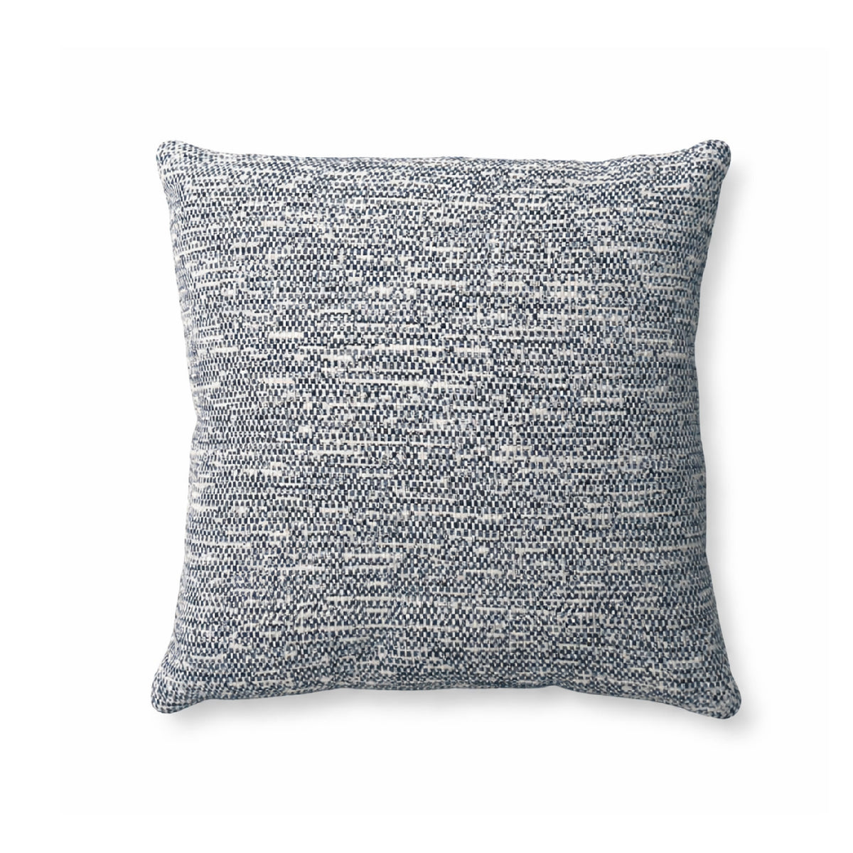 Textured blue  pillow on a white background