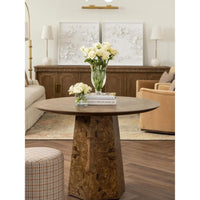 Beckner Burl Game Table by Woodbridge Furniture—ideal for small dining spaces and cozy living rooms with style.