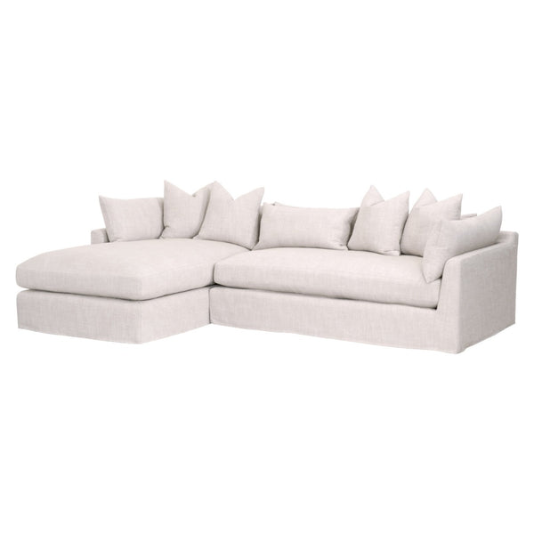 sofa slipcover cream natural left facing pillows chaise