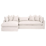 sofa slipcover cream natural left facing pillows chaise