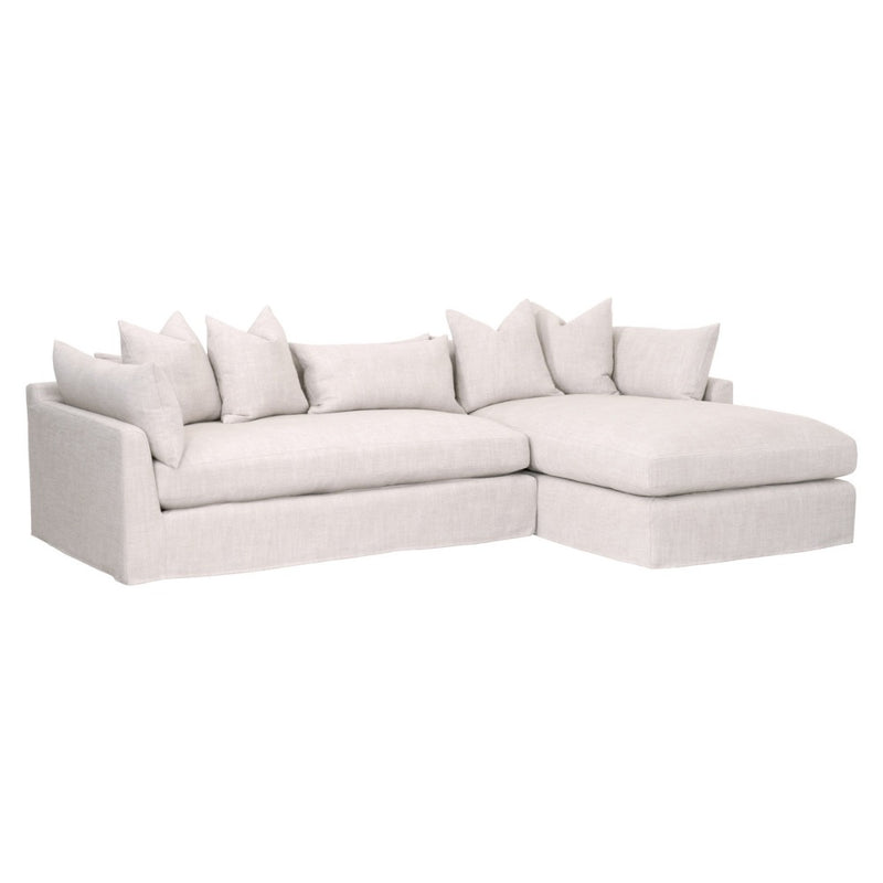 sofa slipcover cream natural right facing pillows chaise