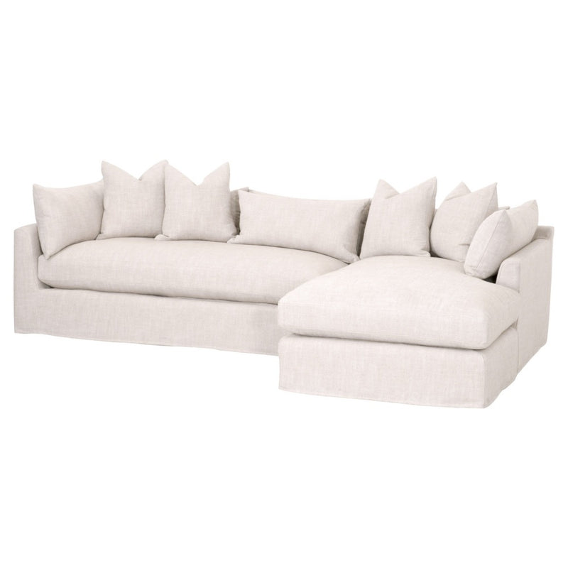 sofa slipcover cream natural right facing pillows chaise