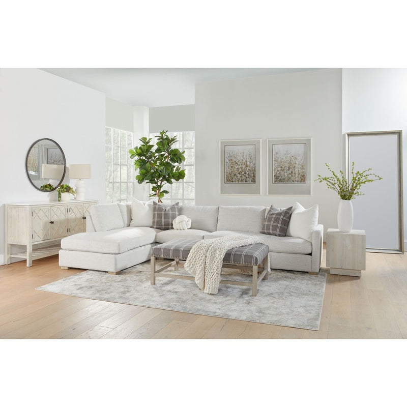stone fabric modular sofa natural oak gray