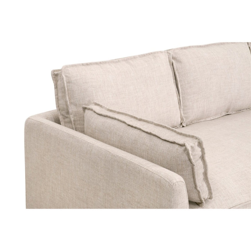 outdoor slipcover sofa natural fabric bench seat three cushion