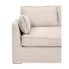 Thea Outdoor Performance Slipcover Sofa by Essentials for Living, beige with square arms and cushions, side view shown.