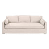 outdoor slipcover sofa natural fabric bench seat three cushion