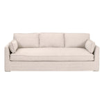 outdoor slipcover sofa natural fabric bench seat three cushion