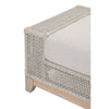 outdoor ottoman taupe white woven rope