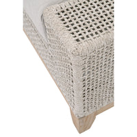 outdoor ottoman taupe white woven rope