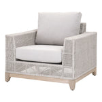 outdoor chair taupe white woven rope