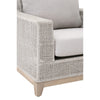 outdoor chair taupe white woven rope