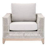 outdoor chair taupe white woven rope