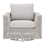 outdoor swivel chair rocker white taupe rope