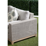 outdoor sofa woven rope taupe white