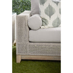 outdoor sofa woven rope taupe white