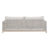 outdoor sofa woven rope taupe white