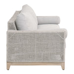 outdoor sofa woven rope taupe white