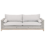 outdoor sofa woven rope taupe white