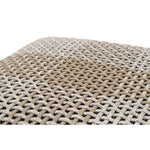 cube ottoman woven taupe white rope outdoor