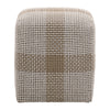 cube ottoman woven taupe white rope outdoor