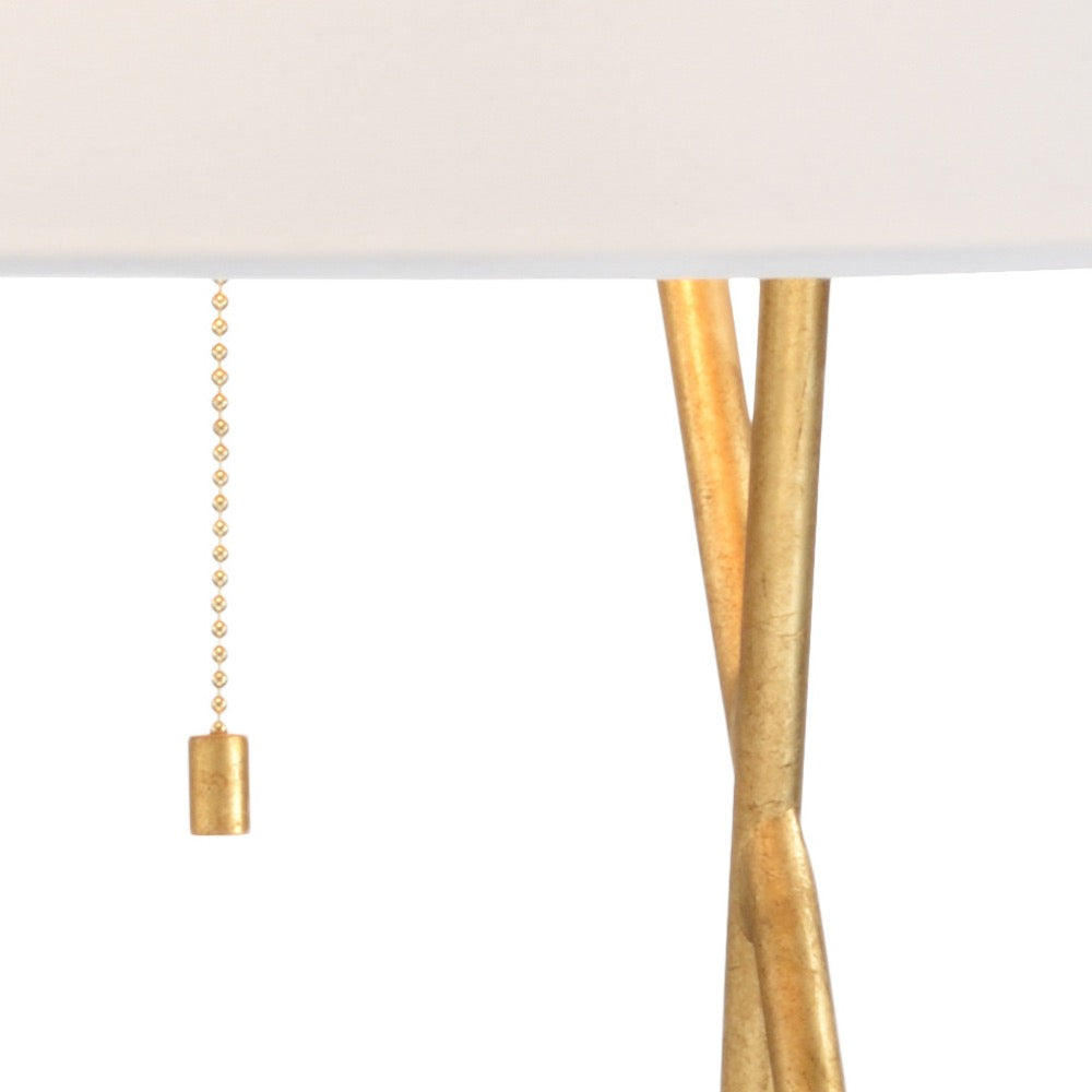 white table lamp antique gold iron base