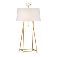 white table lamp antique gold iron base