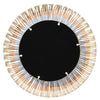 beaded mirror round natural blue mango wood 