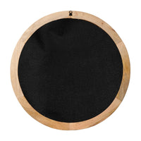 carved round mirror organic natural wood 