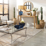 carved round mirror organic natural wood 