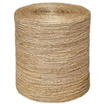 round accent table woven banana plant coastal