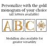Burnished Gold Monogrammed or Fleur de Lis Accent Fireplace Screen