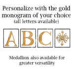 Burnished Gold Monogrammed or Fleur de Lis Accent Fireplace Screen